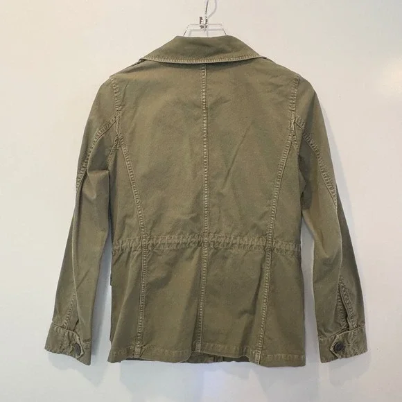 Madewell Outbound Utility Jacket Olive Green Cotton Blend Womens Size Small - Picture 3 of 6